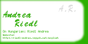 andrea riedl business card